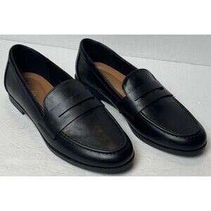 Kensie Gitty Womens Size 9 Black Shoe Penny Loafer Slip-on Moccasin